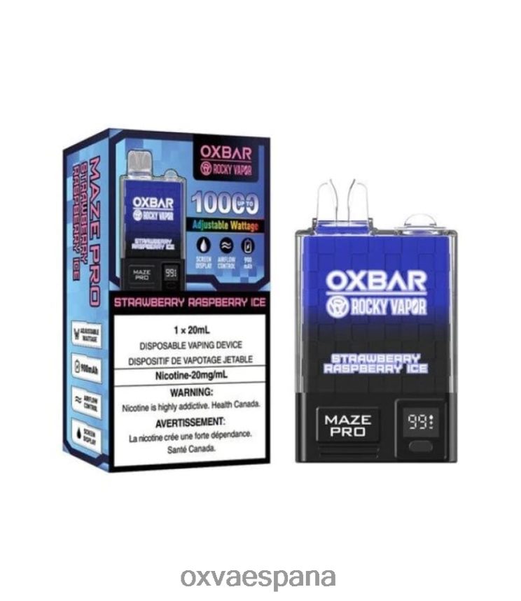 OXVA VAPE FLAVORS R4R0LP30 OXVA OXBAR MAZE PRO 10000 hielo de fresa y frambuesa